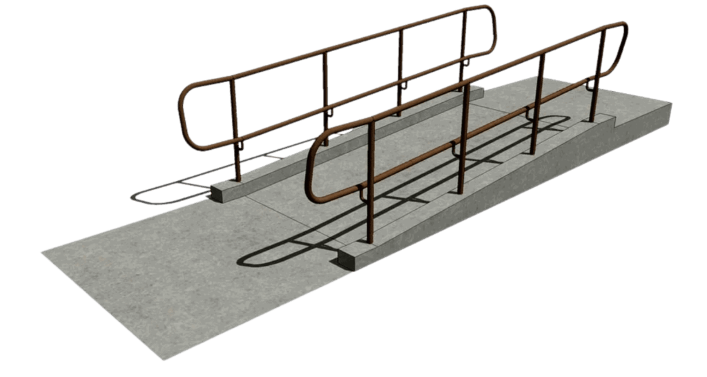 Skateboard Slant or Handrail ramp