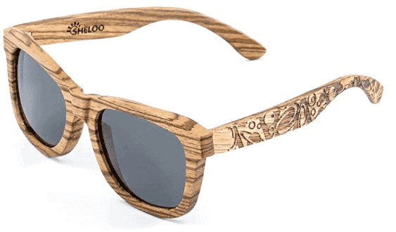 Bamboo Wood Polarized Sunglasses For Women Retro Style 100% UV400
