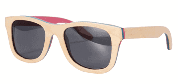 MEDOLONG Polarized Wooden Sunglasses Skateboard Wood Summer Glasses UV400 Protection