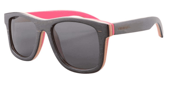 SHINU Handmade Polarized Wood Sunglasses Skateboard Wooden Sun Glasses UV400 Protection