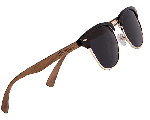 WOODIES Polarized Walnut Wood Sunglasses for Men